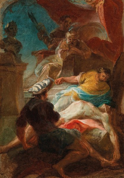 The Martyrdom of Saint Bartholomew by Johann Wolfgang Baumgartner - Hand-Painted Oil Painting Reproduction
