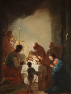 Presentation in the temple Oil painting by Johann Zick