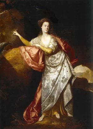 Portrait of Ann Brown in the Role of Miranda by Johann Zoffany - Oil Painting Reproduction