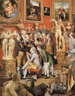 The Tribuna of the Uffizi Detail by Johann Zoffany Oil Painting