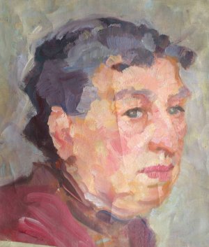 Damenbildnis by Johanna Kampmann-Freund Oil Painting