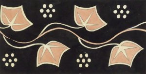 Bandversiering met bladeren by Johanna Van De Kamer Oil Painting