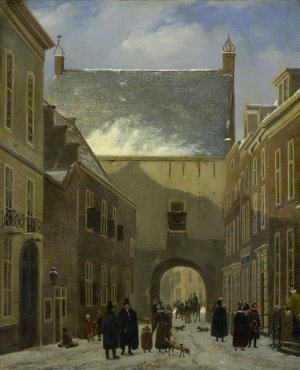 The Gevangenpoort, The Hague by Johannes Adrianus Van Der Drift Oil Painting