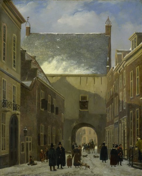 The Gevangenpoort, The Hague  by Johannes Adrianus Van Der Drift - Hand-Painted Oil Painting Reproduction