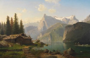 Am Vierwaldstattersee by Johannes Bartholomaus Duntze Oil Painting