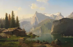 Am Vierwaldstattersee by Johannes Bartholomaus Duntze Oil Painting