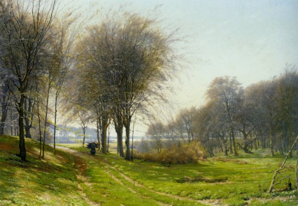 Main Product Photo of A Faggot Gatherer Painting by Johannes Boesen