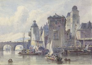 Gezicht te Koblenz by Johannes Bosboom Oil Painting