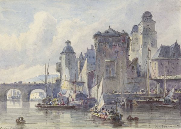 Main Product Photo of Gezicht te Koblenz  Painting by Johannes Bosboom