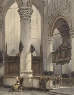 Interieur van de Nieuwe Kerk te Delft by Johannes Bosboom Oil Painting