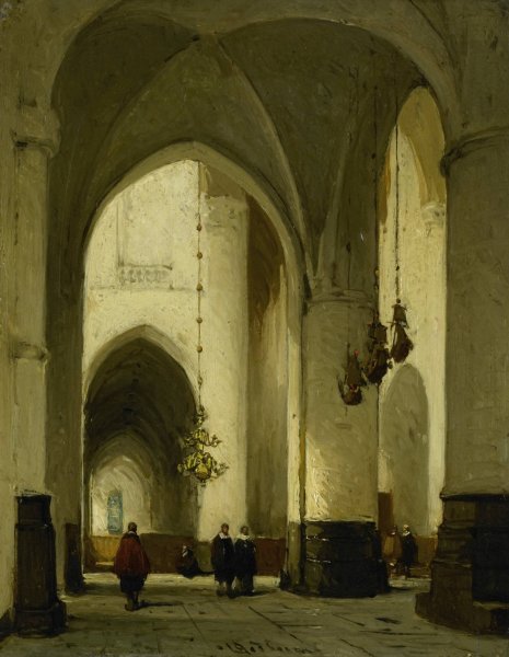 Main Product Photo of Interior of the Church of St Bavo in Haarlem  Painting by Johannes Bosboom