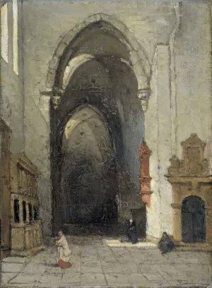 Interior of the Dom in Trier by Johannes Bosboom Oil Painting