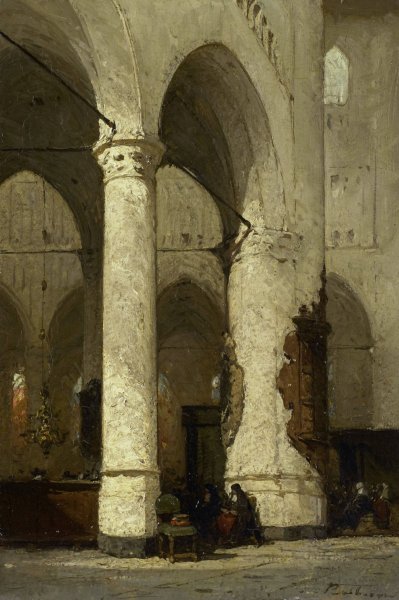 Main Product Photo of Interior of the 'Hooglandse'Church, Leiden  Painting by Johannes Bosboom
