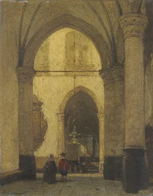 St. Laurens, Church At Alkmaar by Johannes Bosboom Oil Painting