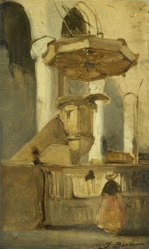 The Pulpit of the Church in Hoorn by Johannes Bosboom Oil Painting