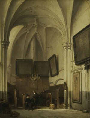 Vestry of the Church of St Stephen in Nijmegen by Johannes Bosboom Oil Painting
