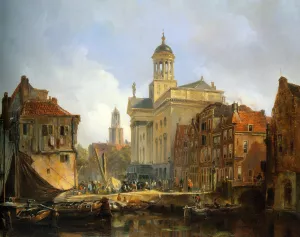 View of Utrecht by Johannes Bosboom - Oil Painting Reproduction