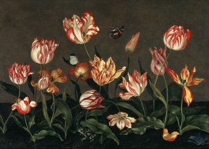 Still Life with Tulips by Johannes Bosschaert Oil Painting