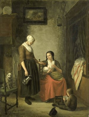 Good Neighbors by Johannes Christiaan Janson Oil Painting