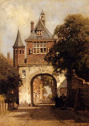 A City Gate by Johannes Christiaan Karel Klinkenberg - Oil Painting Reproduction