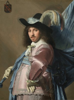 Andries Stilte as a Standard Bearer by Johannes Cornelisz Verspronck Oil Painting