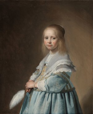 Portrait of a Girl Dressed in Blue by Johannes Cornelisz Verspronck Oil Painting