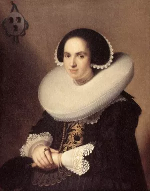 Portrait of Willemina van Braeckel by Johannes Cornelisz Verspronck Oil Painting
