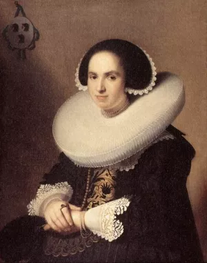 Portrait of Willemina van Braeckel Oil painting by Johannes Cornelisz Verspronck