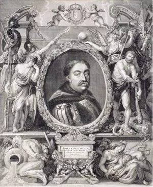 Jan Sobieski III 1624-96, King of Poland Oil painting by Johannes De Ram