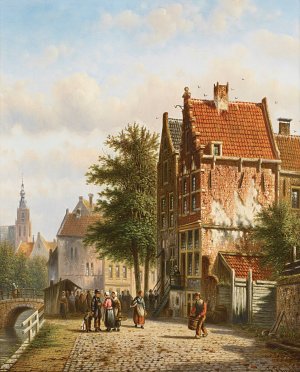 Amsterdam by Johannes Franciscus Spohler Oil Painting