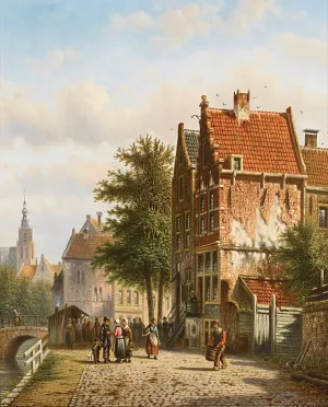 Amsterdam by Johannes Franciscus Spohler Oil Painting