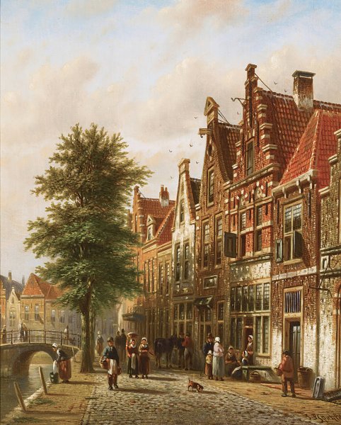 Main Product Photo of The Grachten Painting by Johannes Franciscus Spohler