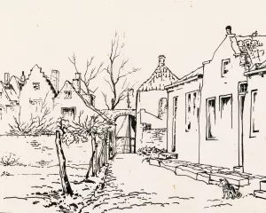 Buurtje te Veere by Johannes Frederik Engelbert Ten Klooster Oil Painting