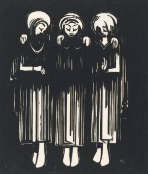 Drie vrouwen by Johannes Frederik Engelbert Ten Klooster Oil Painting