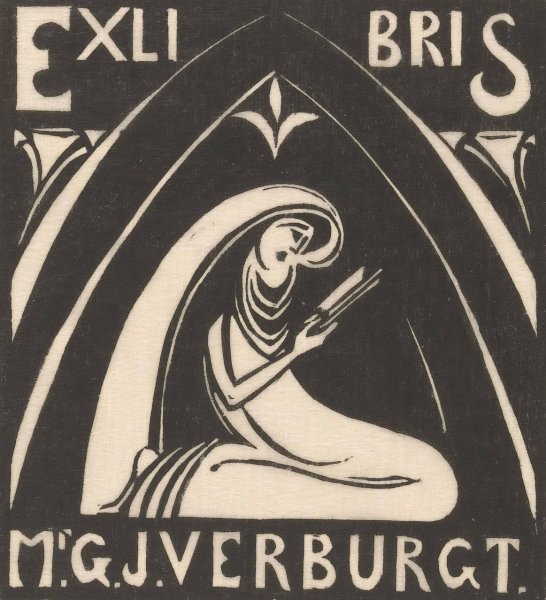Main Product Photo of Ex libris van Gerrit-Jan Verburgt  Painting by Johannes Frederik Engelbert Ten Klooster