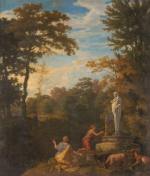 Arcadian Landscape by Johannes Glauber Oil Painting