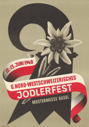 6. Nord-Westschweizerisches Jodlerfest, Mustermesse Basel by Johannes Handschin Oil Painting