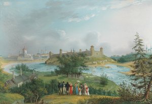 Die Ruinen der Veste Jwangorod by Johannes Hau Oil Painting