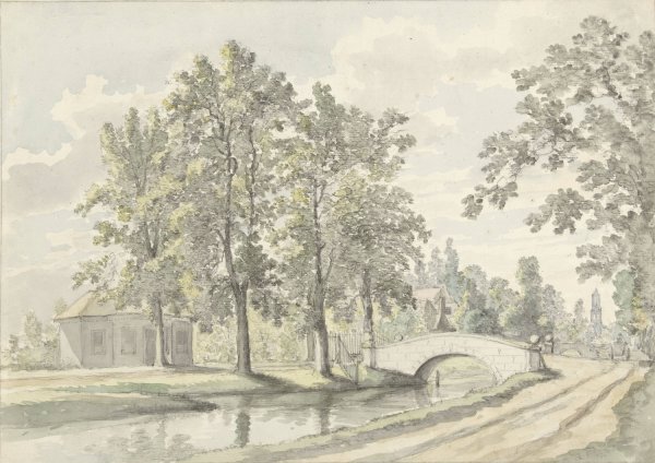 Gezicht op de Biltstraat buiten Utrecht  by Johannes Jelgerhuis - Hand-Painted Oil Painting Reproduction