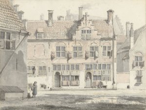 Huizen te Amersfoort by Johannes Jelgerhuis Oil Painting