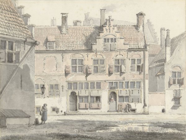 Huizen te Amersfoort  by Johannes Jelgerhuis - Hand-Painted Oil Painting Reproduction