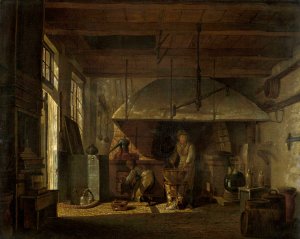 The Distillery of Apothecary A. d'Ailly in the Ramparts of the Zaagmolenpoort, Amsterdam by Johannes Jelgerhuis Oil Painting