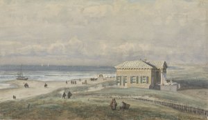 Paviljoen van Wied te Scheveningen by Johannes Josephus Destree Oil Painting