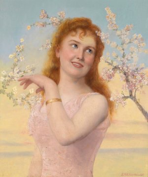 Fruhlingszauber by Johannes Kleinschmidt Oil Painting