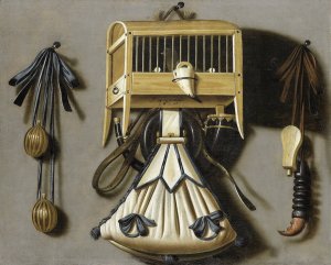 Still Life with Implements of the Hunt by Johannes Leemans Oil Painting