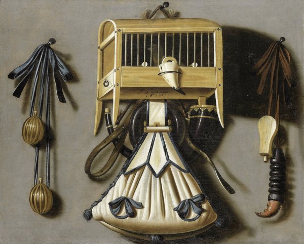 Main Product Photo of Still Life with Implements of the Hunt  Painting by Johannes Leemans