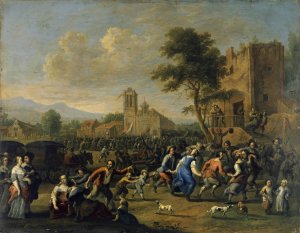 Parish Fair by Johannes Lingelbach Oil Painting