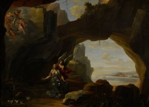 The Magdalen in a Cave by Johannes Lingelbach Oil Painting