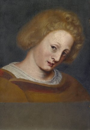 Bust of the Daughter from the Painting of the Madonna of the Basel Mayor Jacob Meyer zum Hasen by Johannes Ludin Oil Painting
