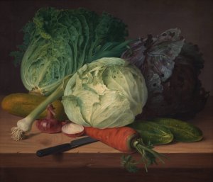 Kokkenurter by Johannes Ludvig Camradt Oil Painting